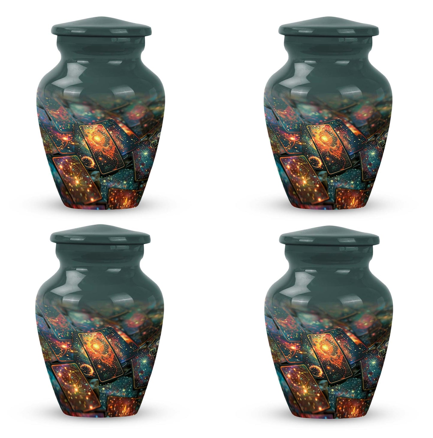 Tarot urn for adult human ashes
