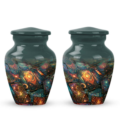 Tarot urn for adult human ashes