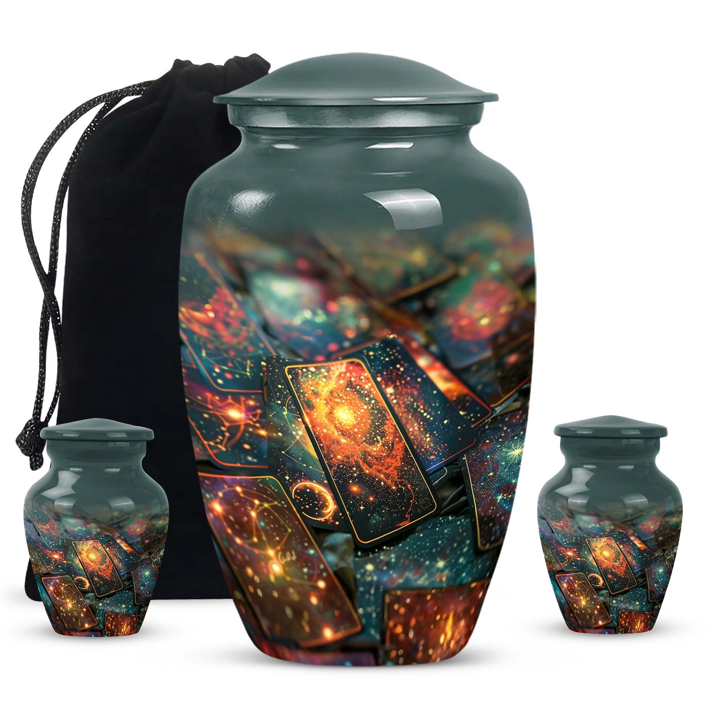 Tarot urn for adult human ashes
