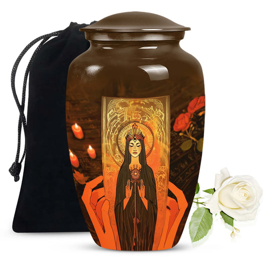 10-inch Tarot Urn, aluminium memorial forever urn.