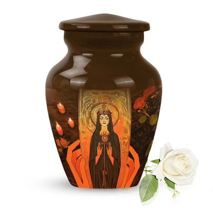 10-inch Tarot Urn, aluminium memorial forever urn.