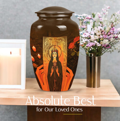 10-inch Tarot Urn, aluminium memorial forever urn.