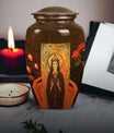 10-inch Tarot Urn, aluminium memorial forever urn.