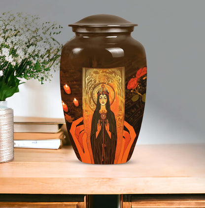 10-inch Tarot Urn, aluminium memorial forever urn.