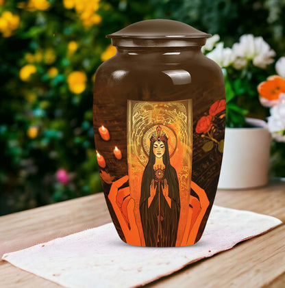 10-inch Tarot Urn, aluminium memorial forever urn.