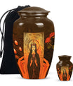 10-inch Tarot Urn, aluminium memorial forever urn.