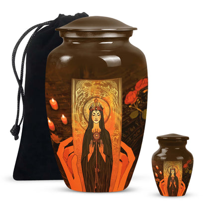 10-inch Tarot Urn, aluminium memorial forever urn.