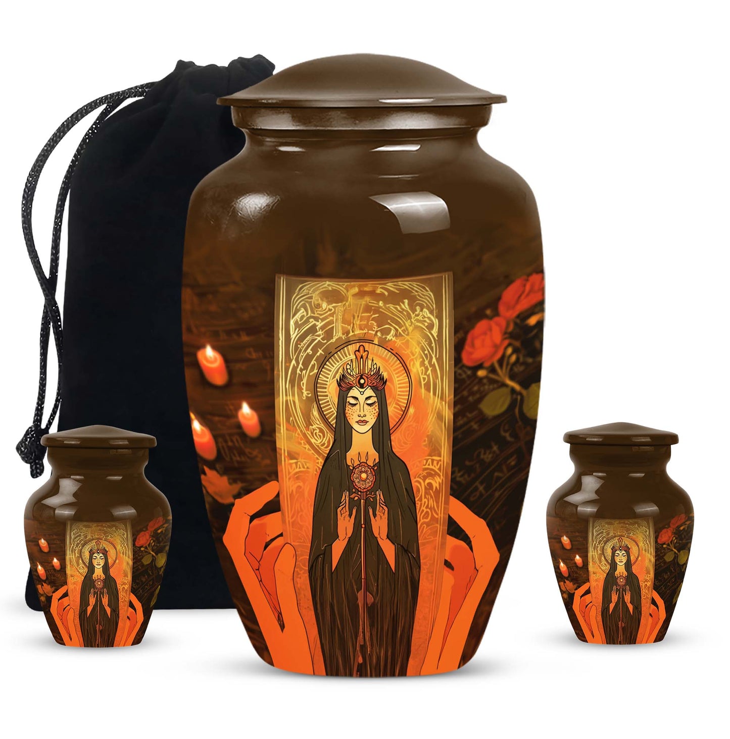 10-inch Tarot Urn, aluminium memorial forever urn.