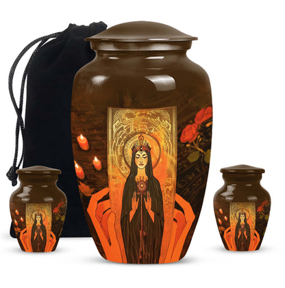 10-inch Tarot Urn, aluminium memorial forever urn.