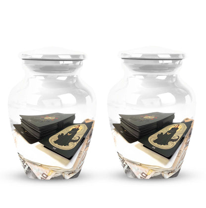 10-inch Tarot Urn in abstract theme.