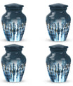 classic chess-themed aluminium cremation urn.