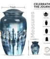 classic chess-themed aluminium cremation urn.