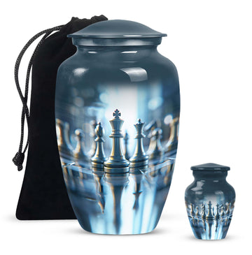 10 inch large Urn with 1 Keepsake 3 Inch Urn
