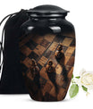 10 inch classic aluminium Chess Urn, a memorial cremation 