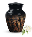 10 inch classic aluminium Chess Urn, a memorial cremation 