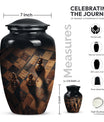 10 inch classic aluminium Chess Urn, a memorial cremation 