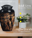 10 inch classic aluminium Chess Urn, a memorial cremation 