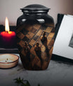 10 inch classic aluminium Chess Urn, a memorial cremation 