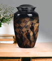 10 inch classic aluminium Chess Urn, a memorial cremation 