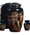 10 inch classic aluminium Chess Urn, a memorial cremation 