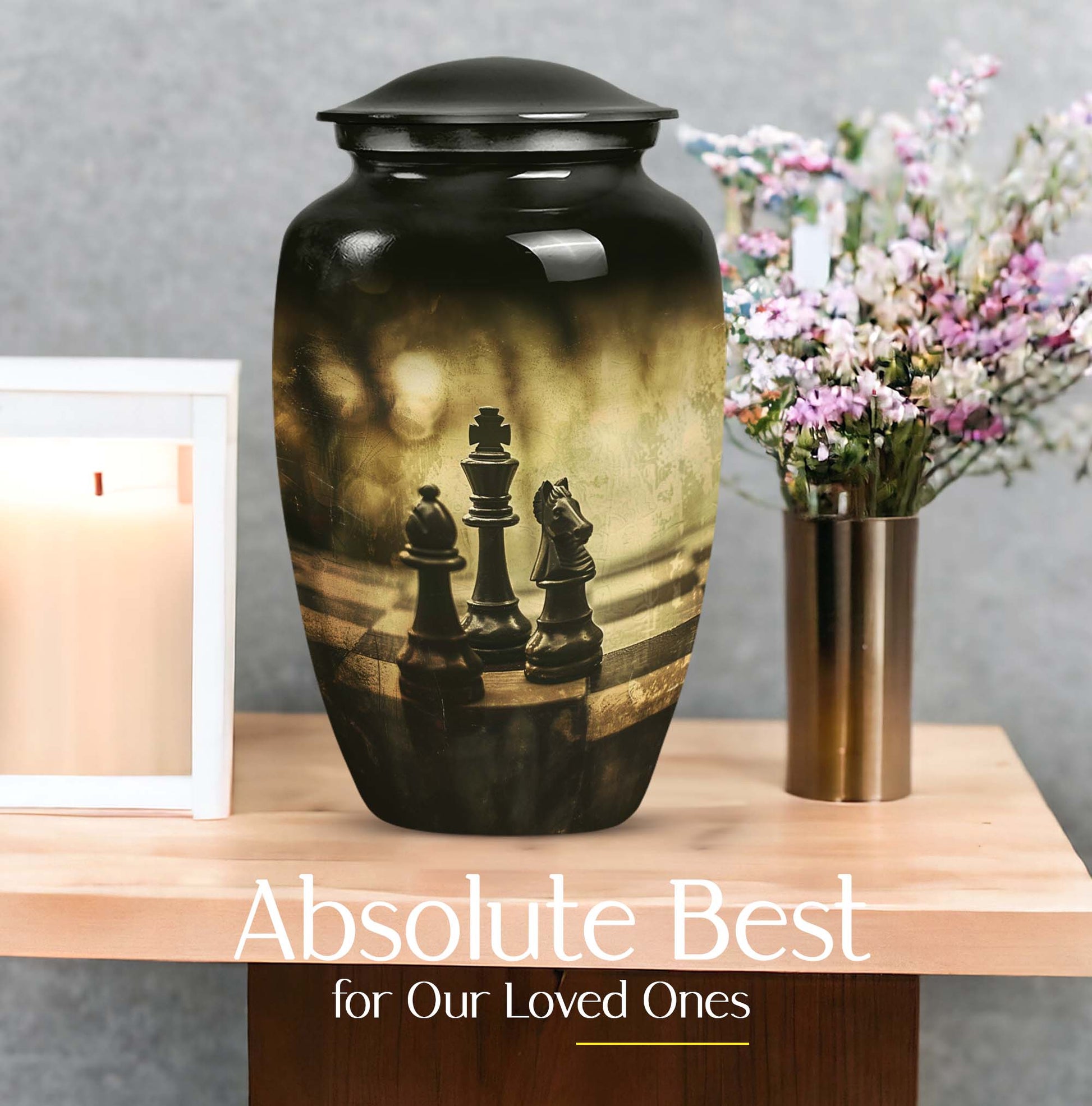 Chess Urn for adult human ashes