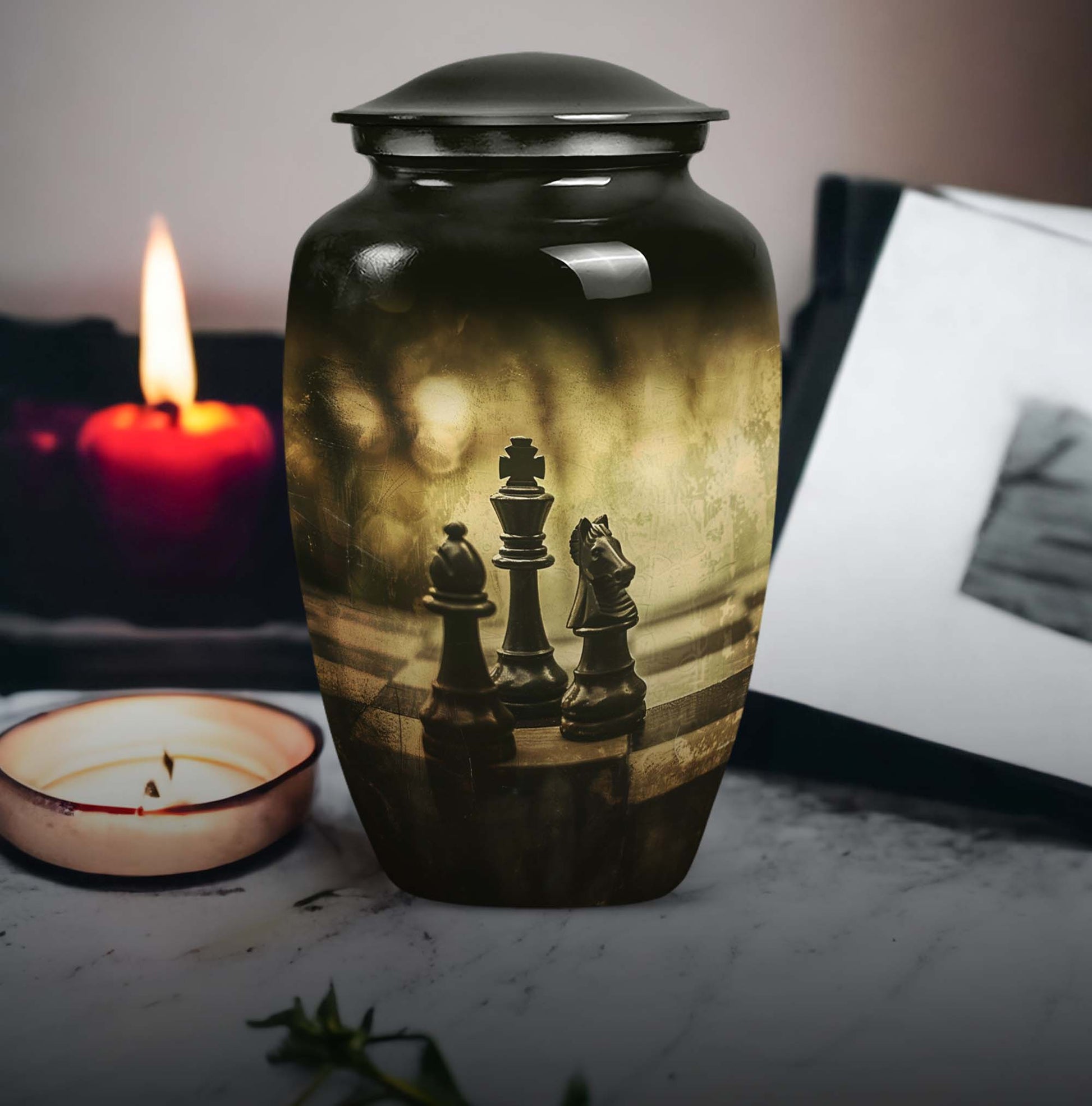 Chess Urn for adult human ashes