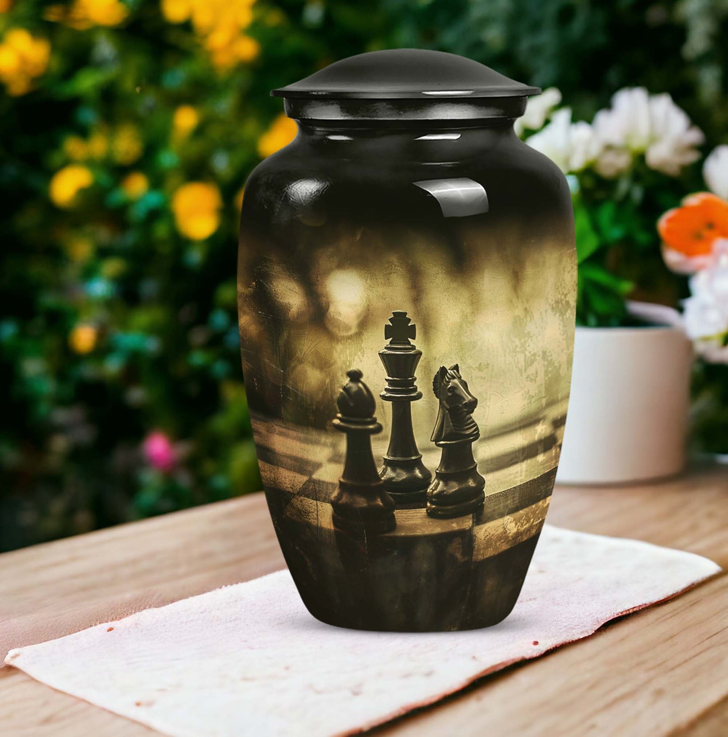 Chess Urn for adult human ashes