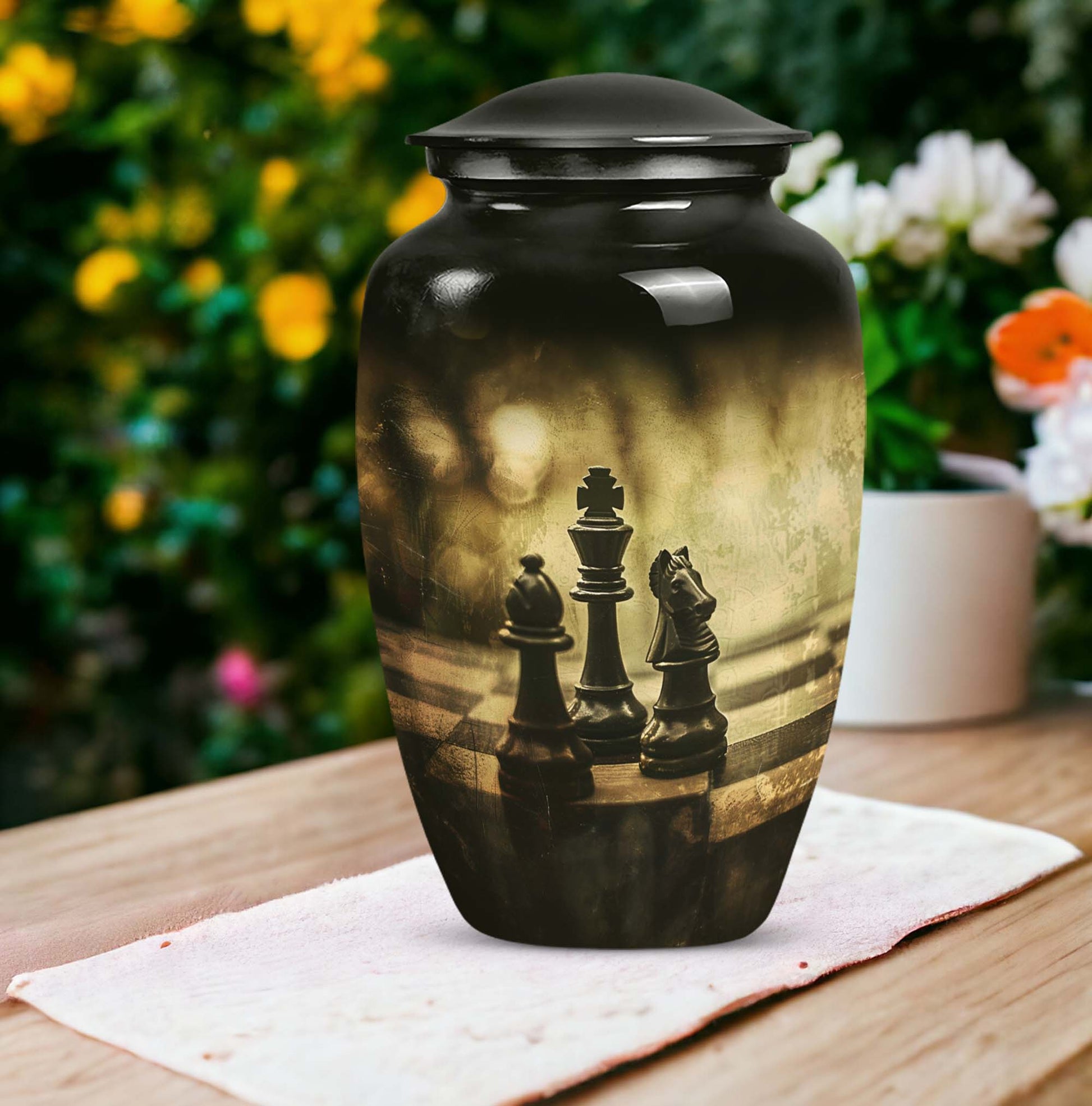 Chess Urn for adult human ashes