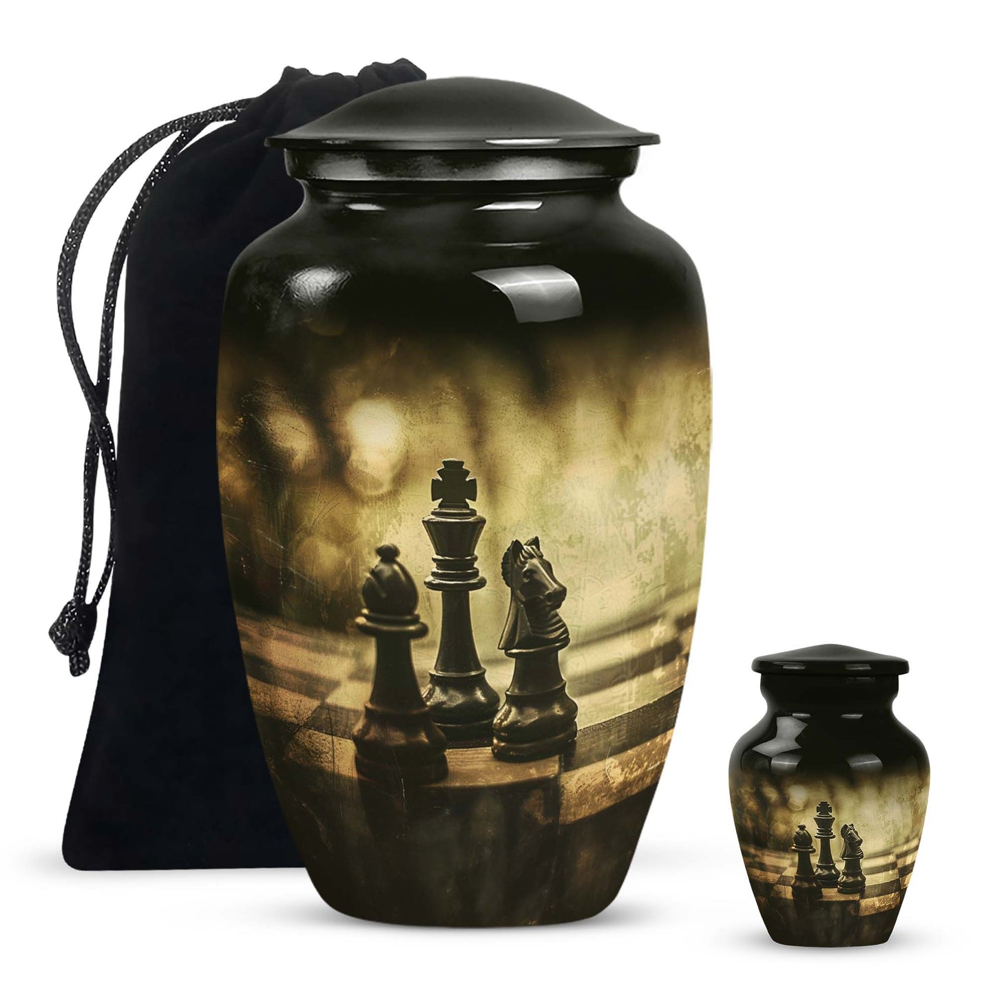 Chess Urn for adult human ashes