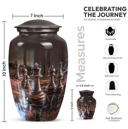 Classic 10-inch Chess Urn 