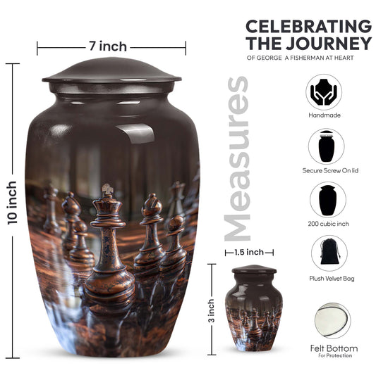 Classic 10-inch Chess Urn 