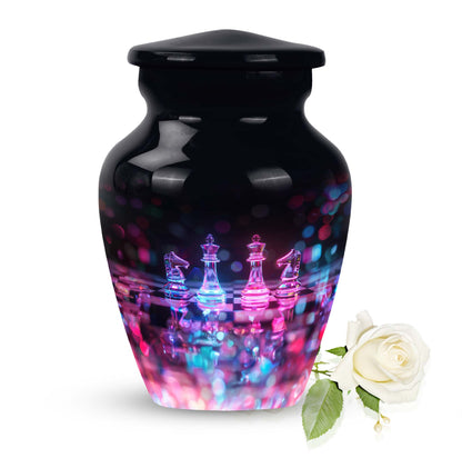 classic chess urn for female memorial urn.