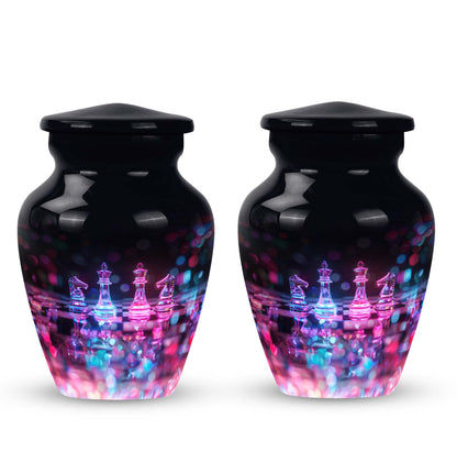 classic chess urn for female memorial urn.