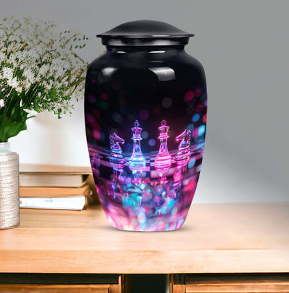 classic chess urn for female memorial urn.
