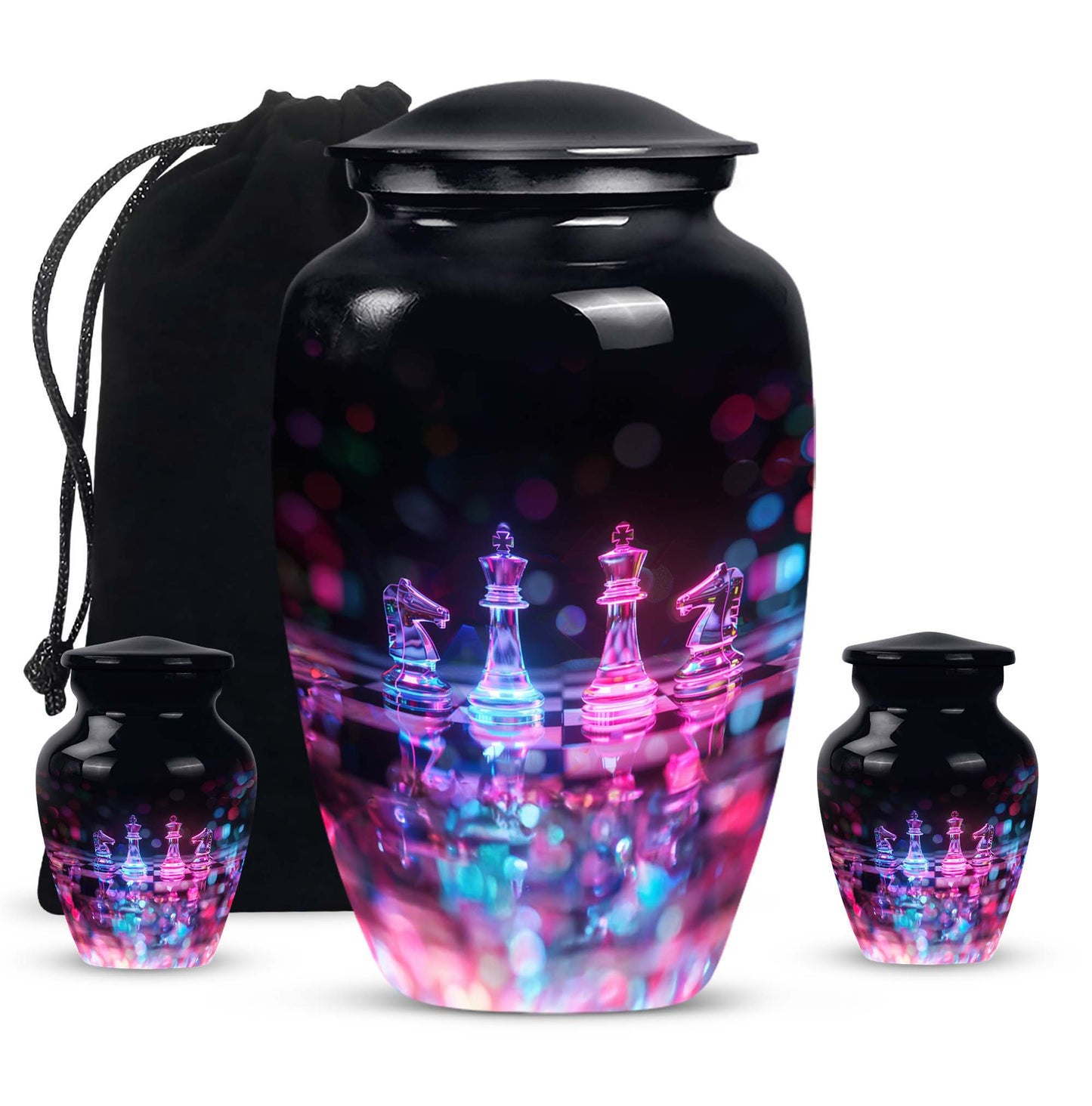 classic chess urn for female memorial urn.