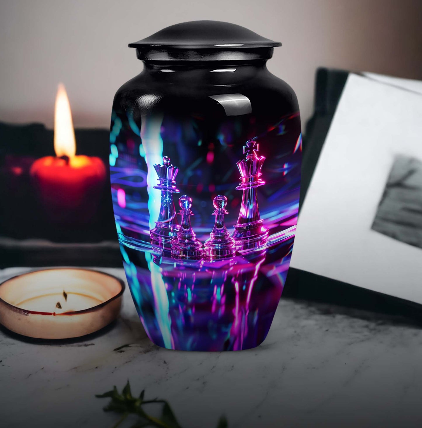 10inch Classic Chess Cremation Urn, ideal for dad's ashes