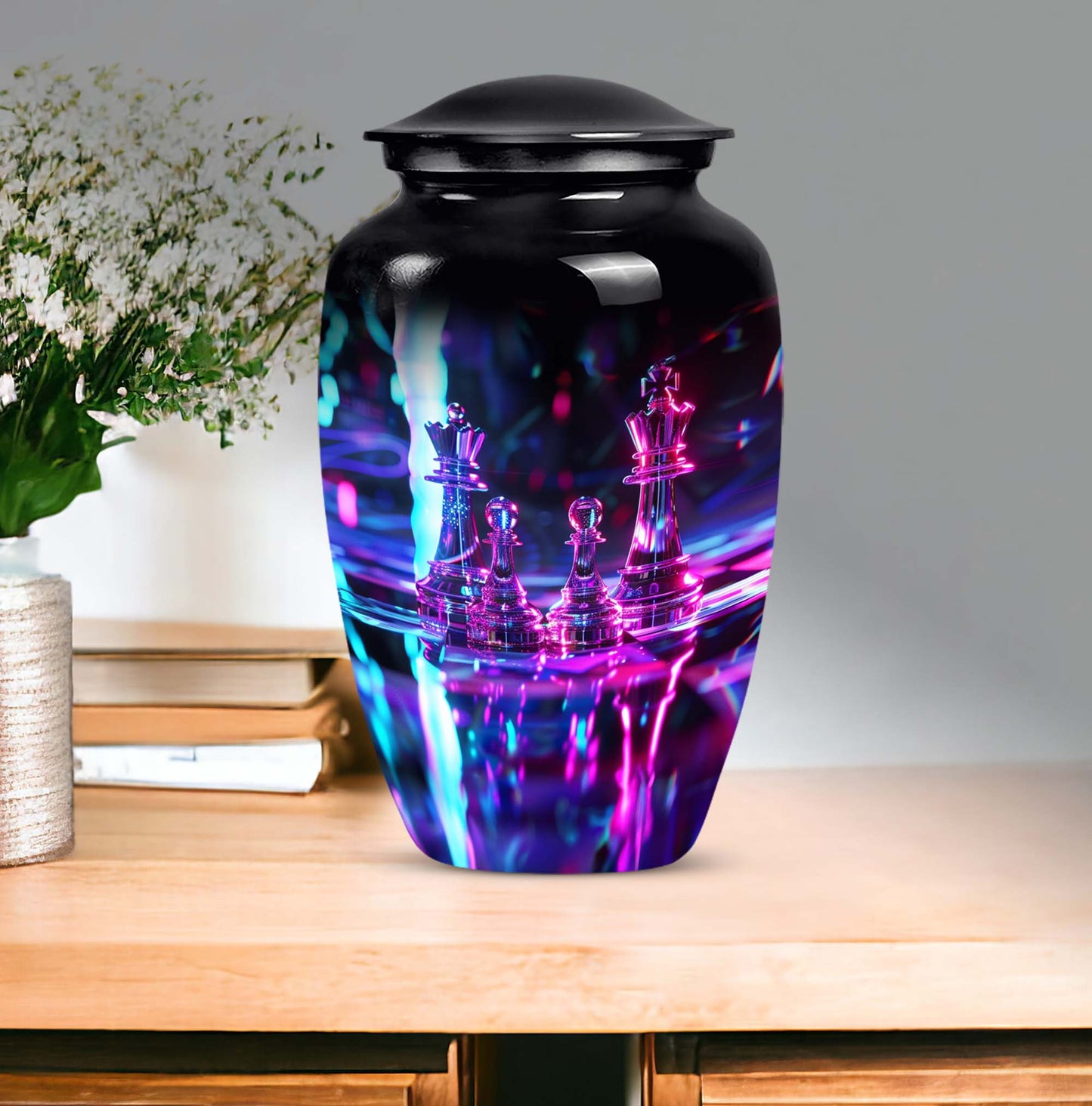 10inch Classic Chess Cremation Urn, ideal for dad's ashes
