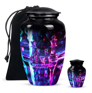 10 inch large Urn with 1 Keepsake 3 Inch Urn