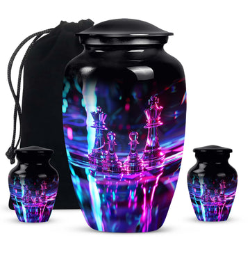10 inch large Urn with 2 Keepsake 3 Inch Urns
