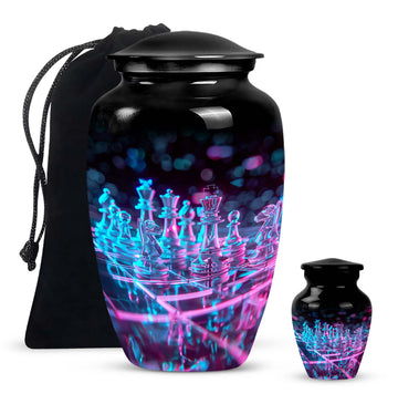 10 inch large Urn with 1 Keepsake 3 Inch Urn
