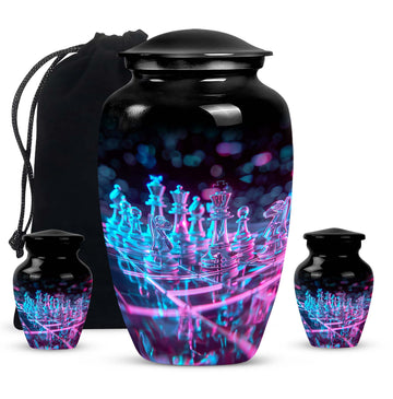 10 inch large Urn with 2 Keepsake 3 Inch Urns