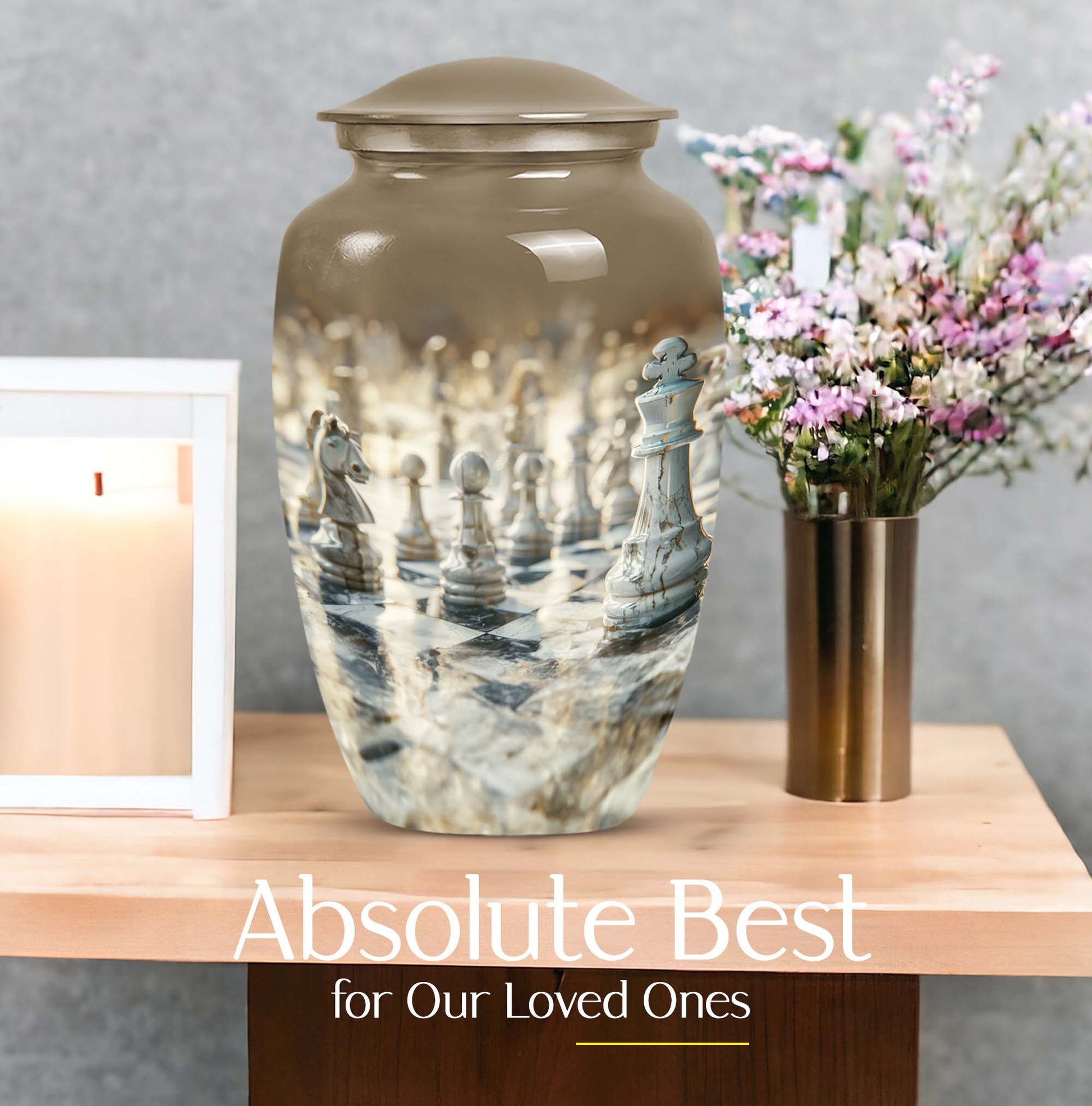 Chess Urn for woman's ashes