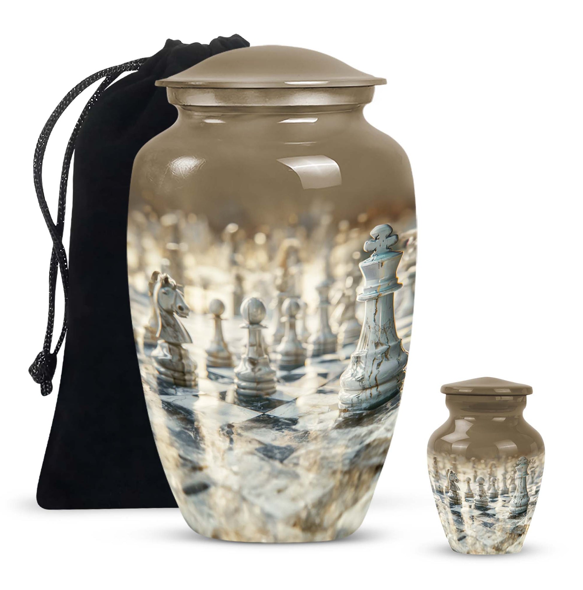 Chess Urn for woman's ashes