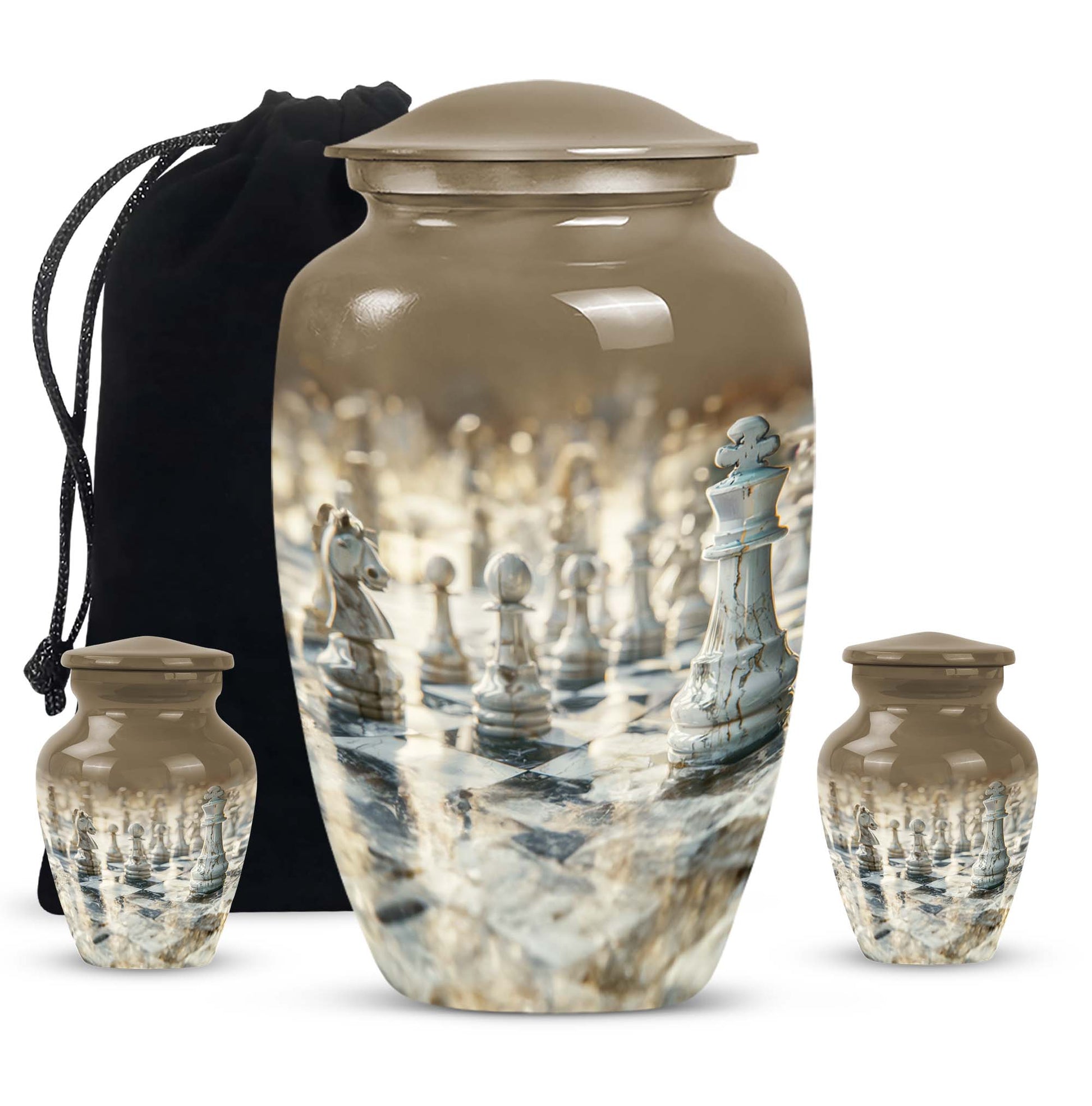 Chess Urn for woman's ashes
