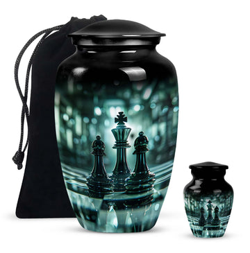10 inch large Urn with 1 Keepsake 3 Inch Urn