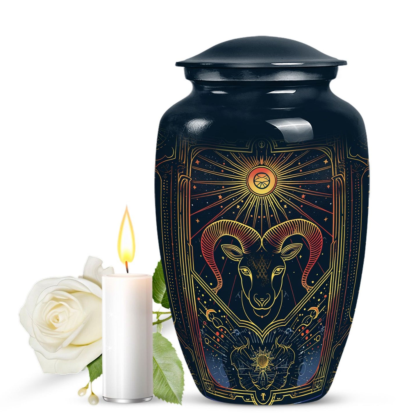  abstract zodiac burial urn 