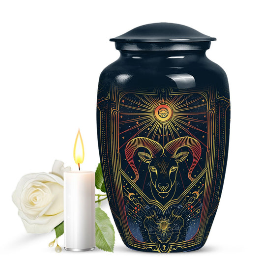  abstract zodiac burial urn 