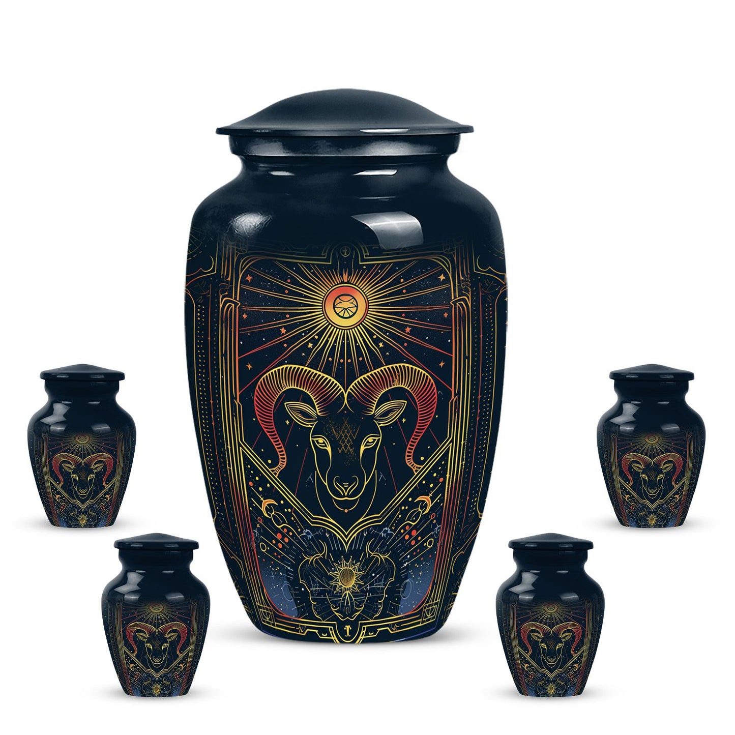  abstract zodiac burial urn 