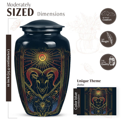  abstract zodiac burial urn 