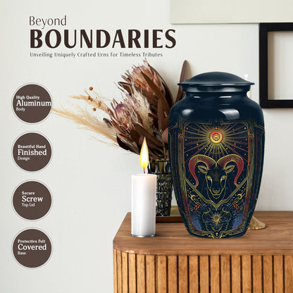  abstract zodiac burial urn 